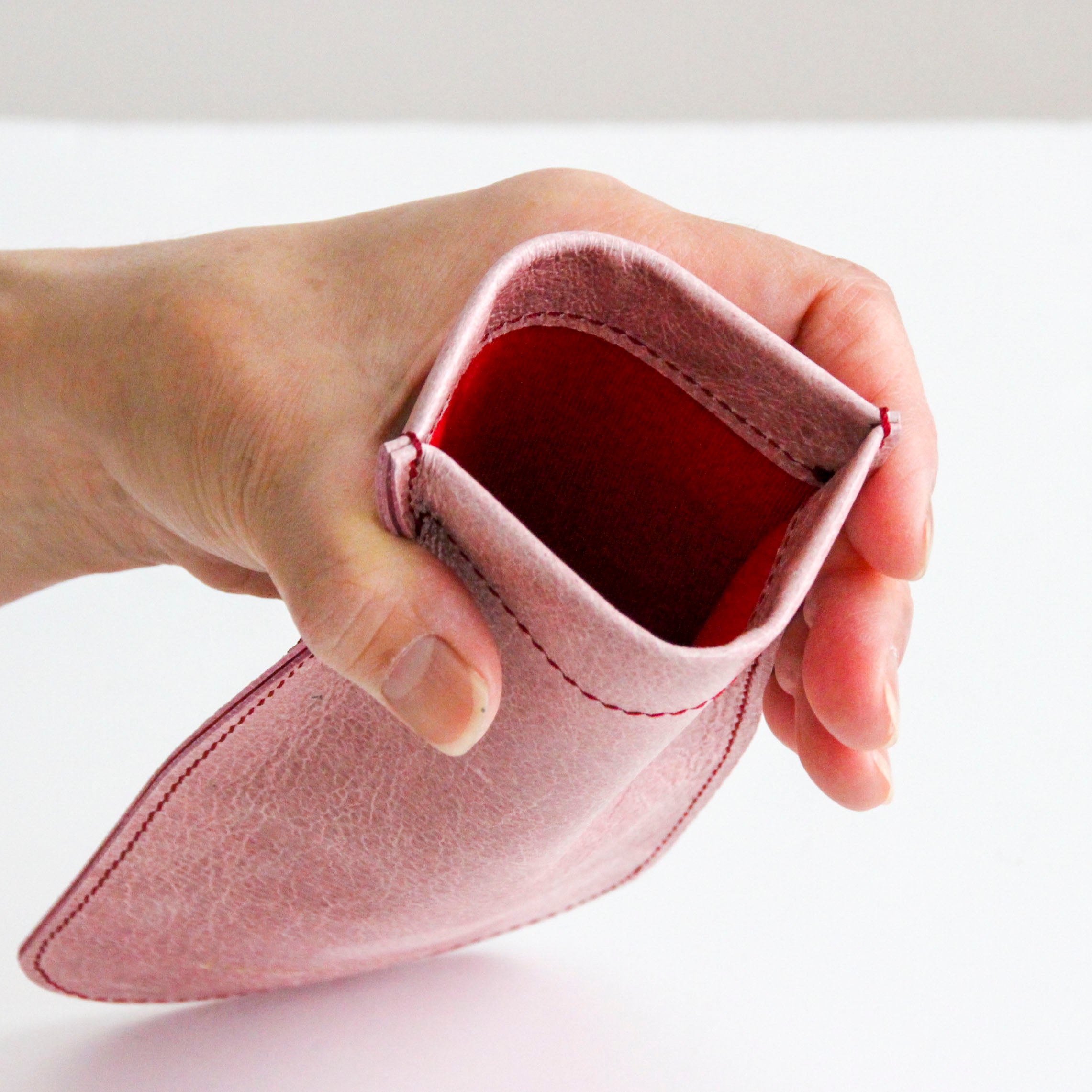 なでしこピンクレザー/ めがねケース