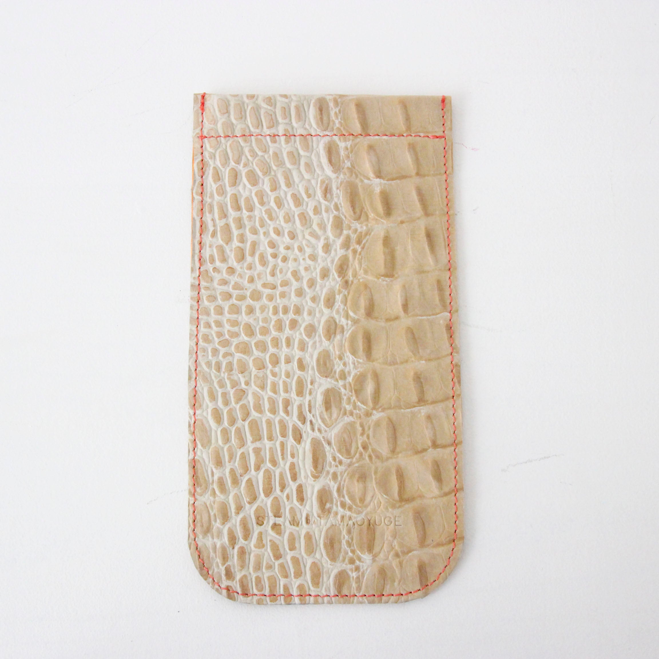 ベージュクロコダイル / めがねケース