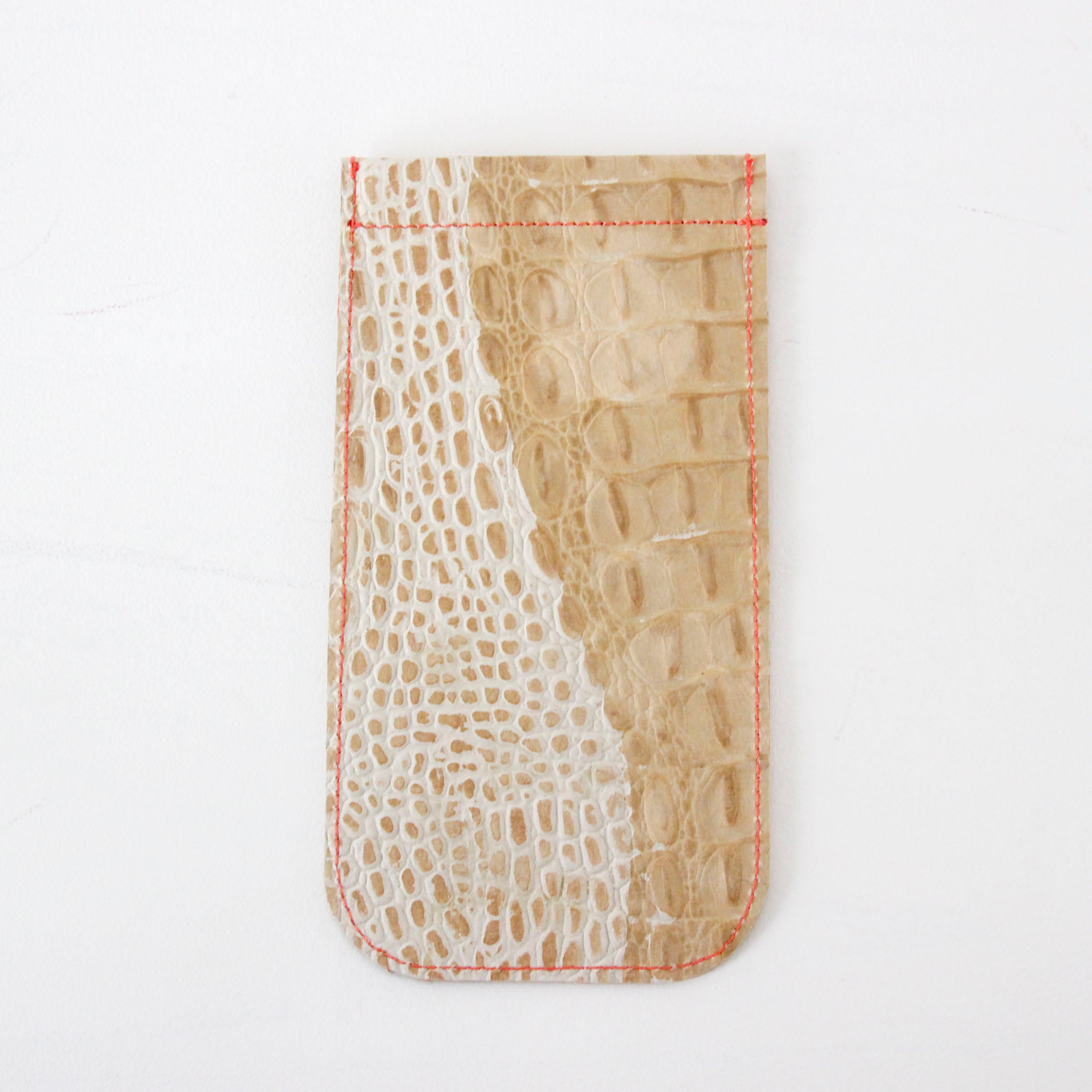 ベージュクロコダイル / めがねケース