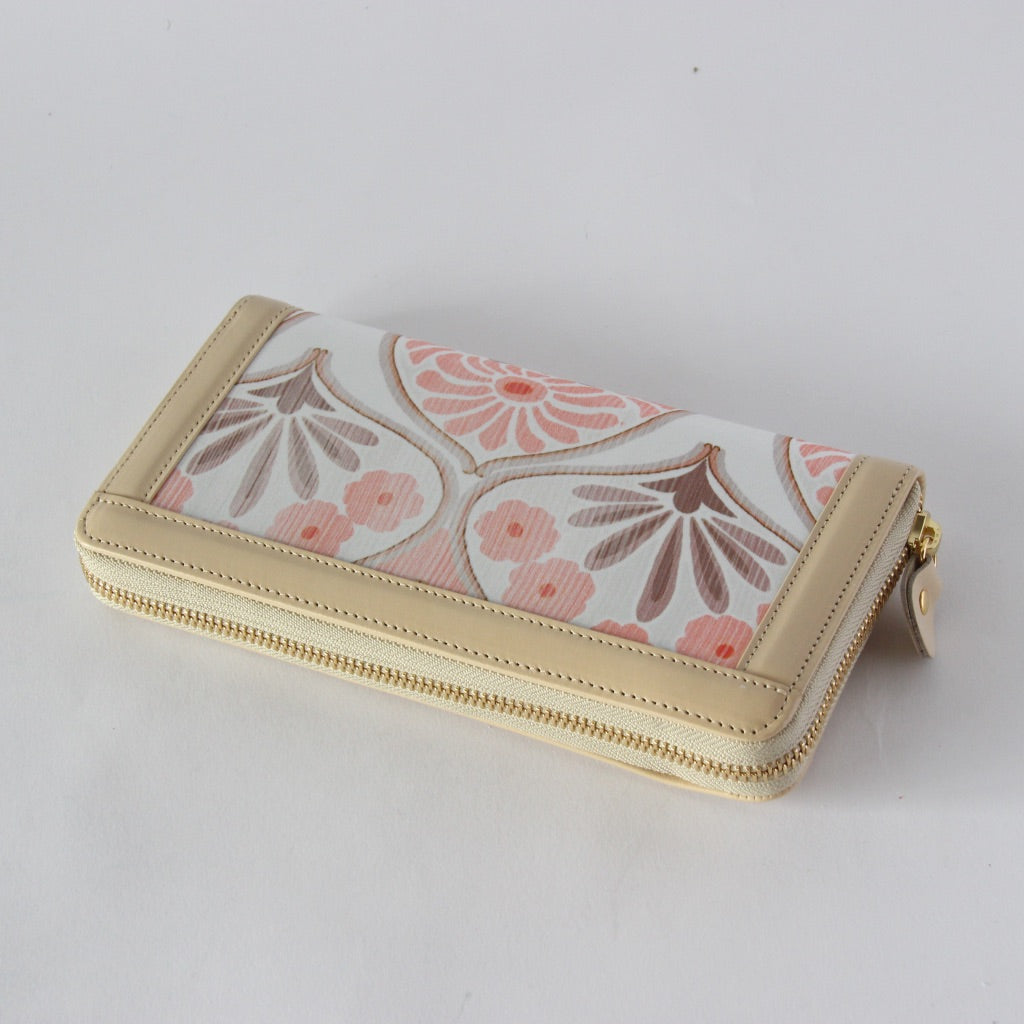 オレンジフラワーシルク / お財布ベージュ