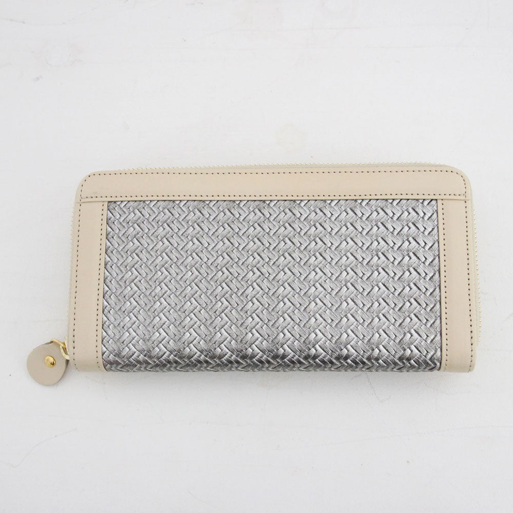 シルバーケーブルレザー / お財布ベージュ