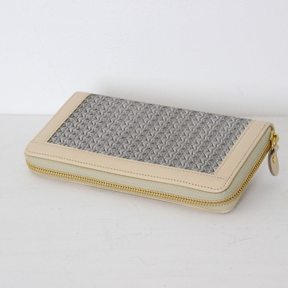 シルバーケーブルレザー / お財布ベージュ