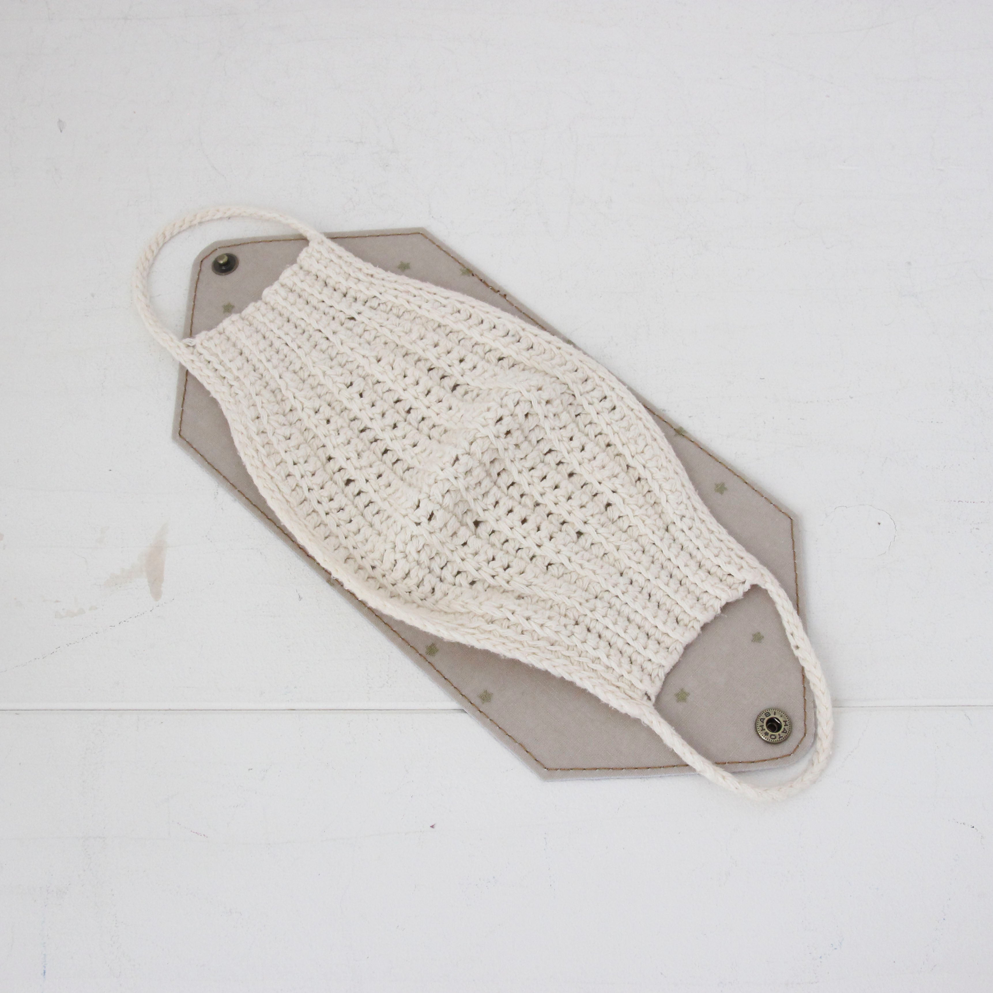 ピンク＆ブラウン パイソンレザー / マスクケース