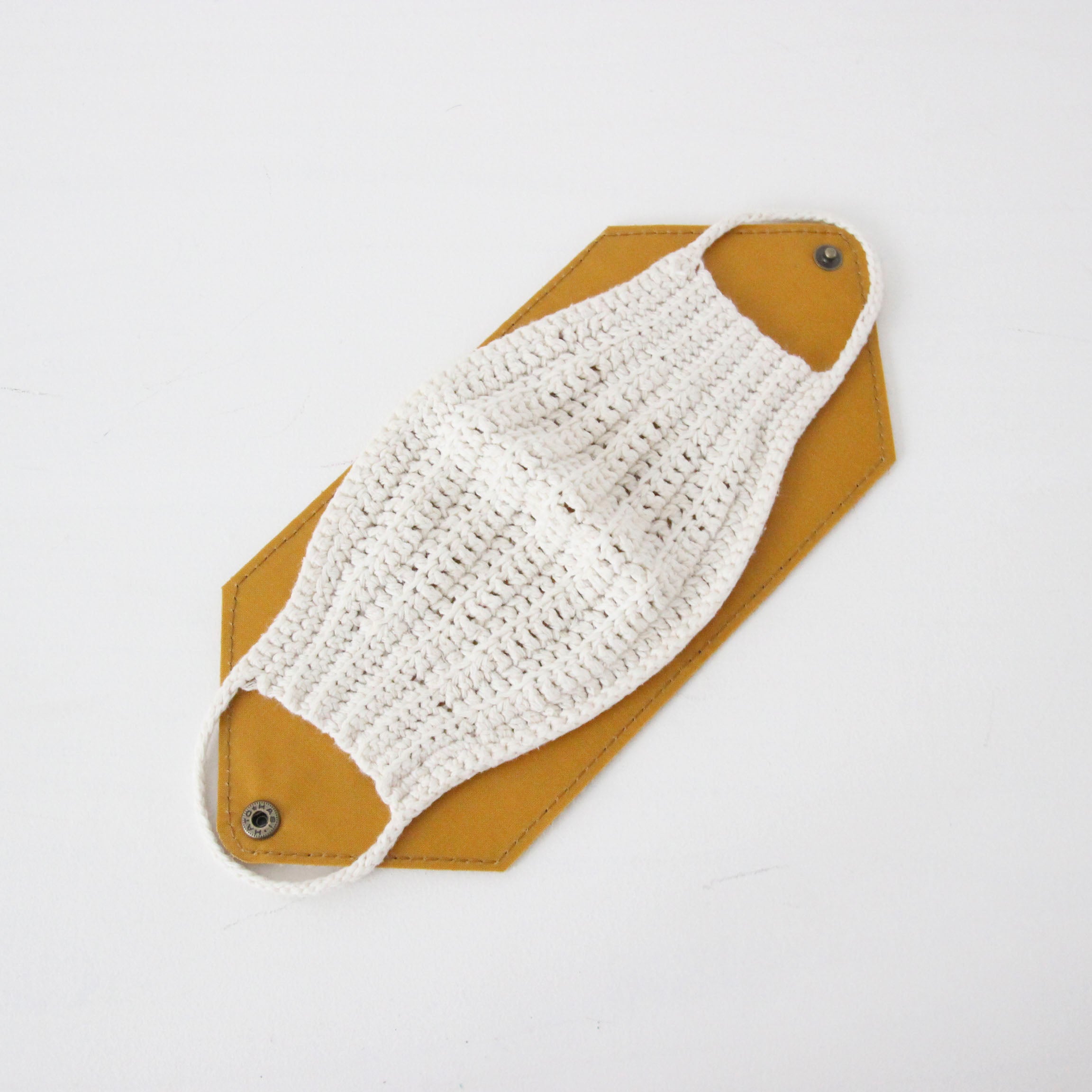 起毛ブラウン×ホワイト / マスクケース