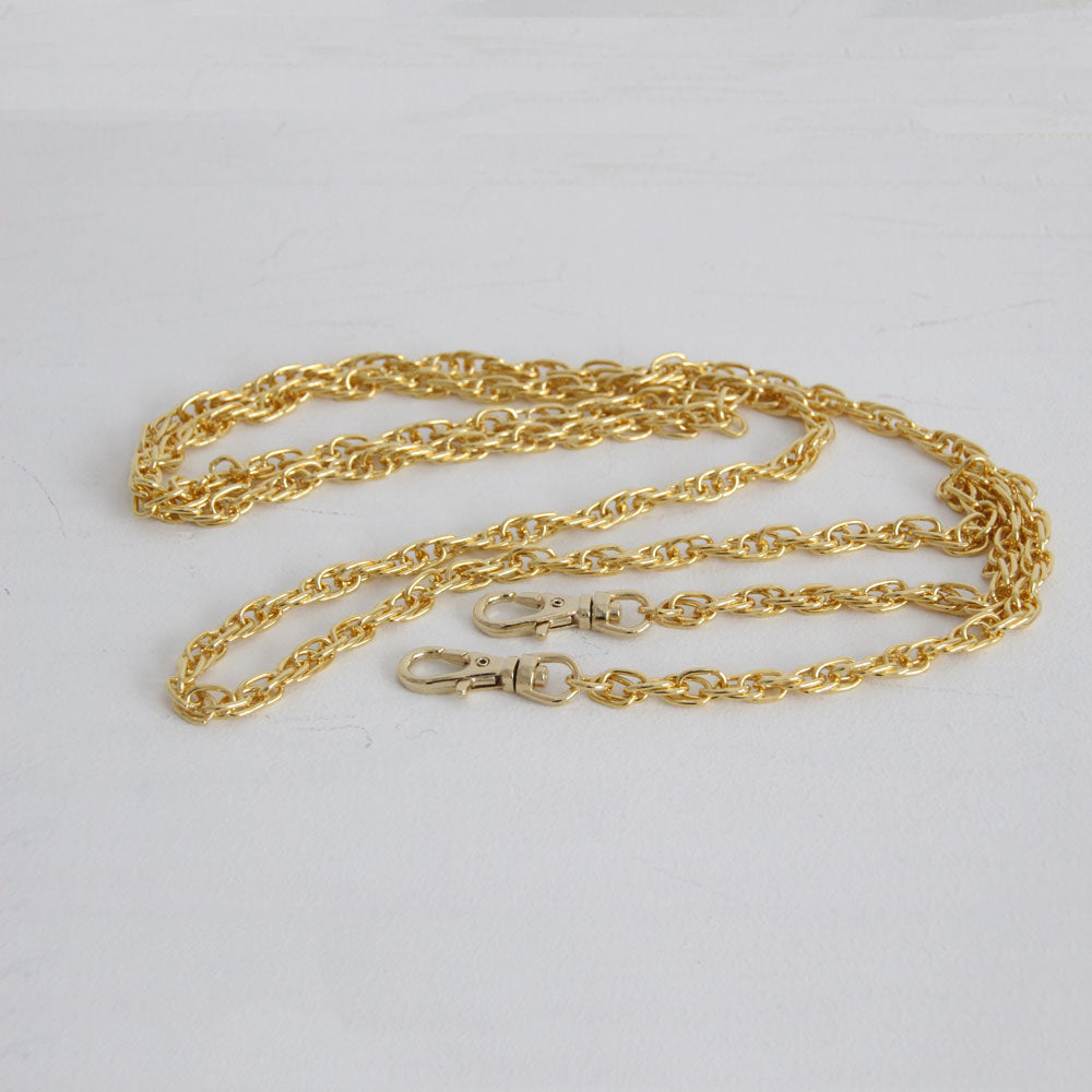 ピンク起毛×ゴールド / フラットポシェット