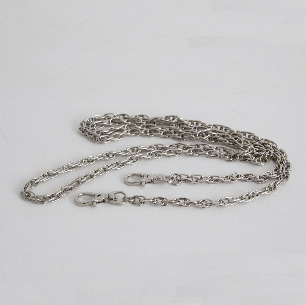 ホワイト起毛×シルバー / フラットポシェット