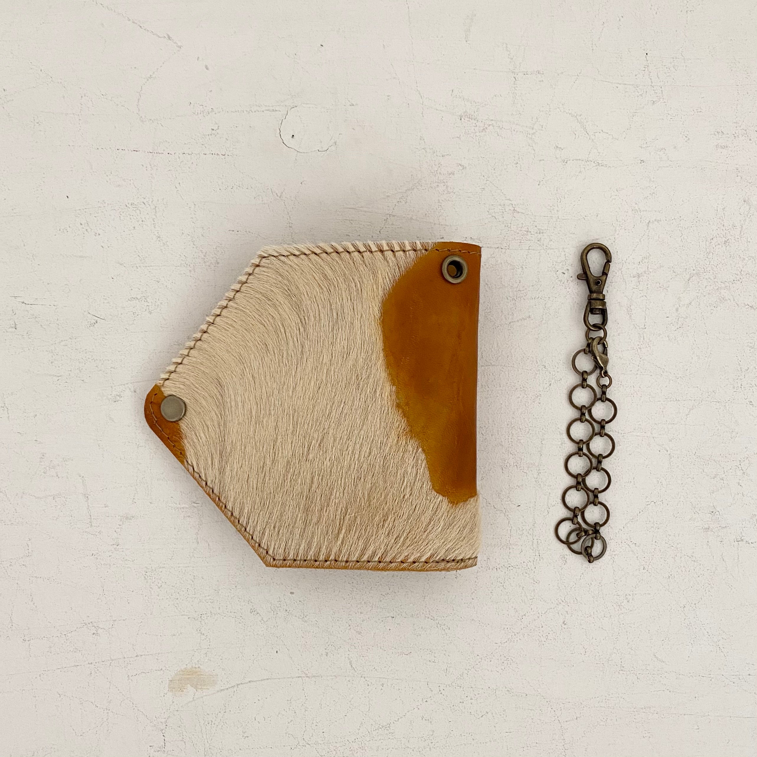 起毛ブラウン×ホワイト / マスクケース